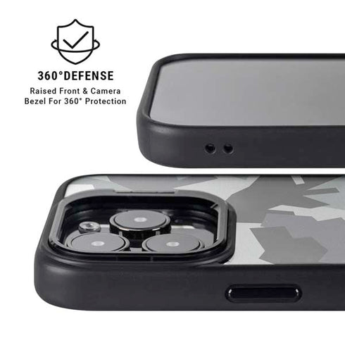 Urban Camouflage Black iPhone 16 Pro Kickstand Case